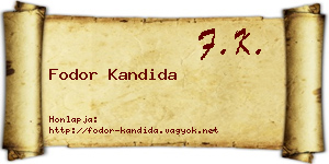 Fodor Kandida névjegykártya